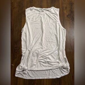 Fabletics Women's Sleeveless Tank Top Tie Side White Size Medium
